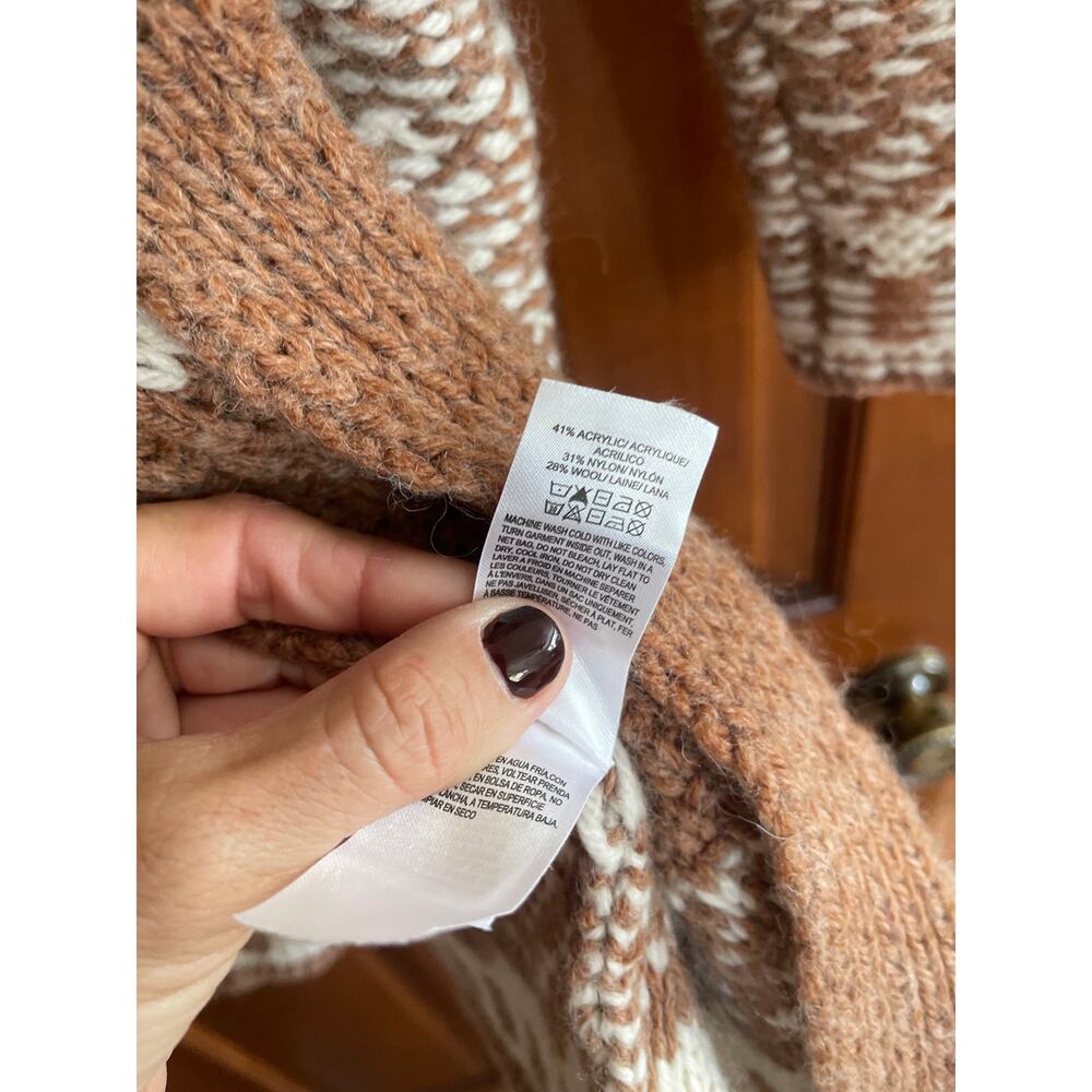 Lucky Brand Wool Blend belted midi cardigan small - Picture 4 of 5